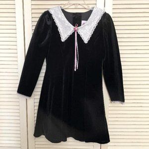 Nutcracker Brand Holiday Dress Girls Size 10 Black crushed velvet